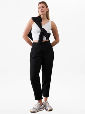 ATHLETA Endless High Rise Straight Leg Ankle Casual Pant in Black Size 14